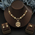 Vintage diamond Turquoise Jewelry Set  For Women Gold Pendant Necklace Earrings Ring Trendy Aesthetic Jewelry Accessories