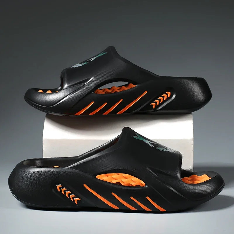 Summer Men's Massage Slippers Indoor Outdoor Sandals Beach Comfortable Soft Slides Clogs Casual Shoes Men Home Slippers