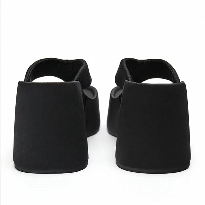 Summer Platform Women Slippers Female Outdoor Clip Toe Slip on Shoes Ladies Wedges Party Slides High Heels Sandalias Mujer