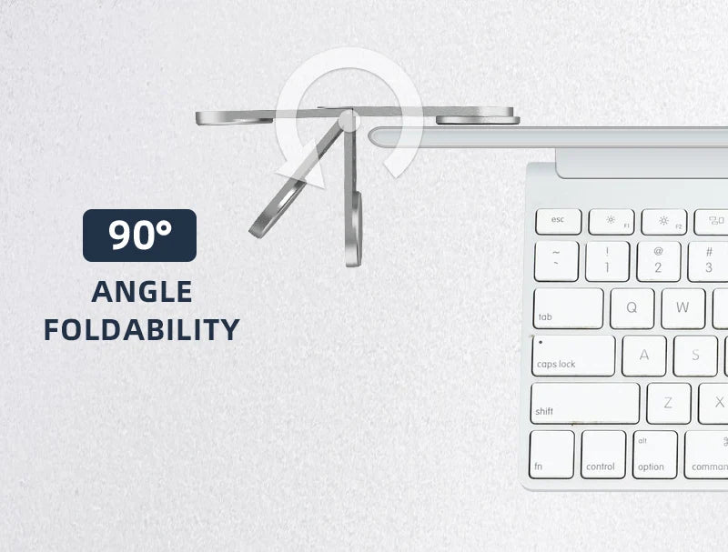 Laptop Phone Holder, Magnetic Laptop Side Mount Clip, Adjustable Aluminum Alloy Computer Monitor Expansion Bracket