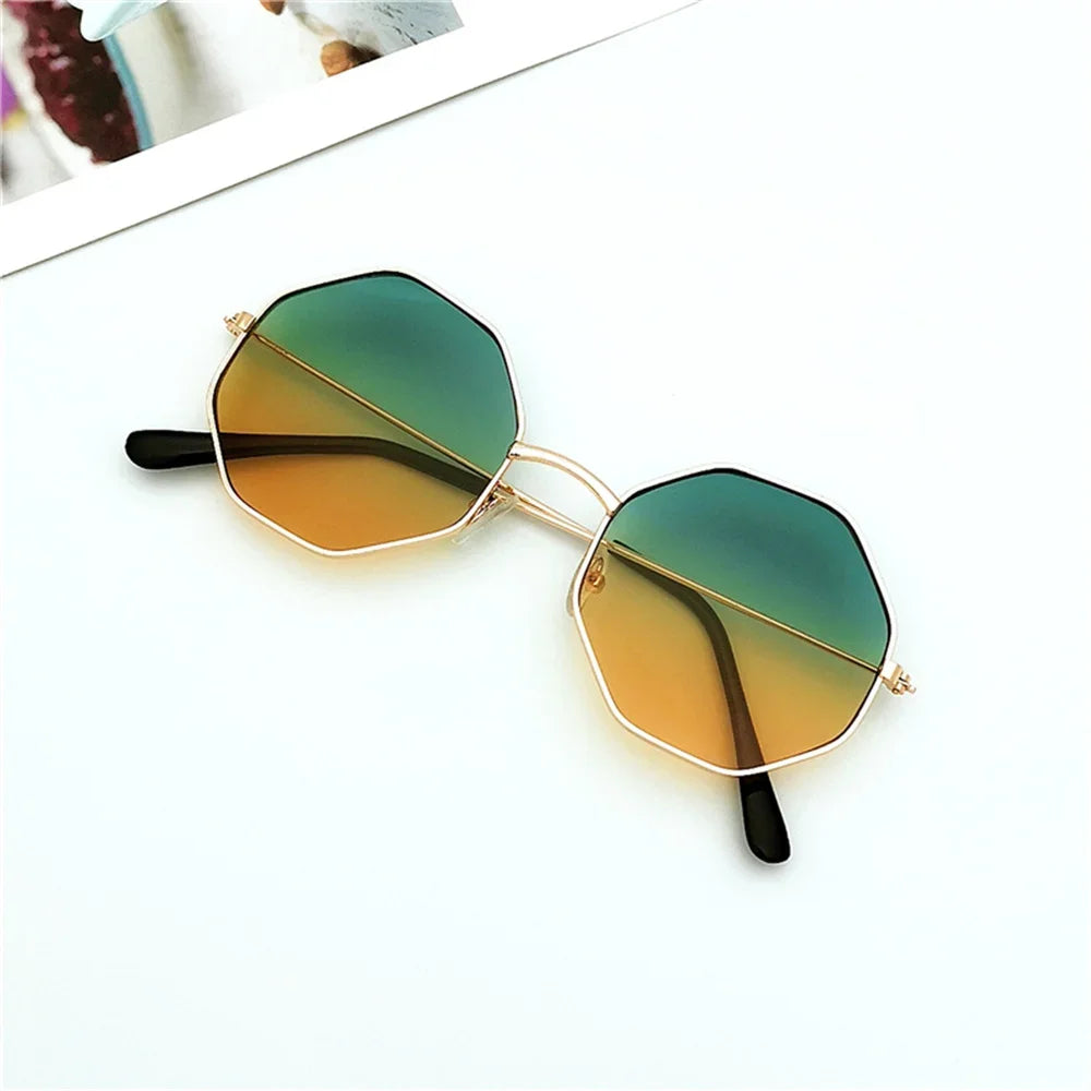 Steampunk Kids Sunglasses Boys Girls Luxury Vintage Eyewear Children Round Sun Shades Glasses Oculos Feminino Accessories