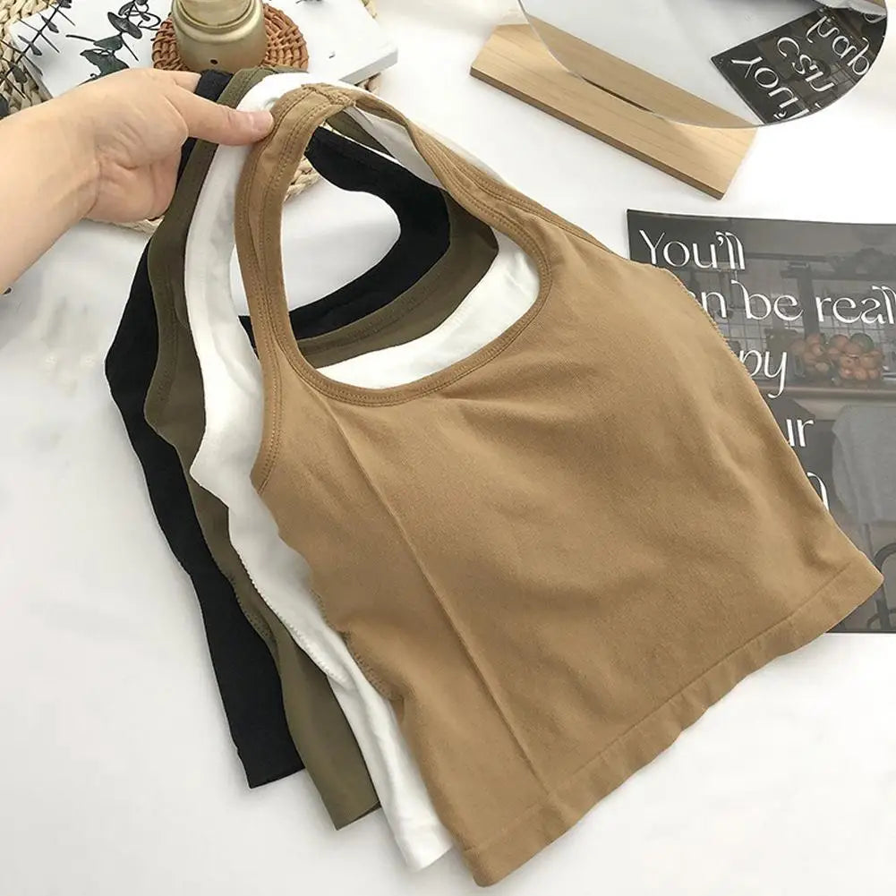 Halter Top Gym Vest Woman Backless Tank Tops Push Up Sport Bras Running Vest Workout Tops Activewear Yoga Clothing