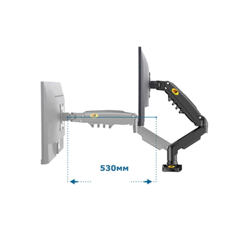 Adjustable PC Monitor Arm Support NB F80 Single Monitor Bracket Up To 30 Inches Computer Desk Mount Stand Adjustable Gas Spring