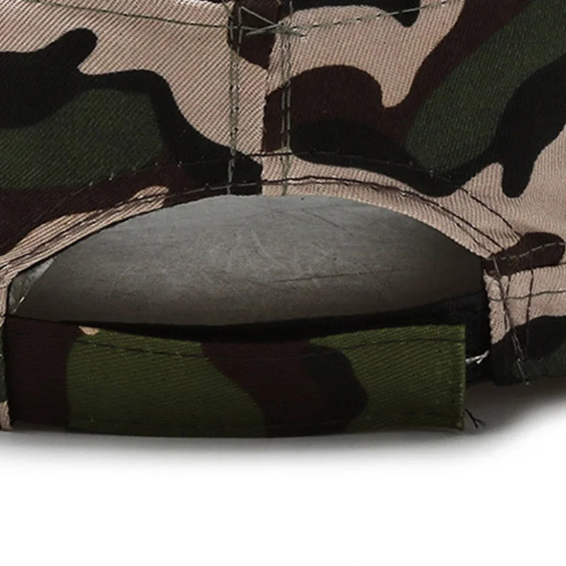 Camouflage Flat Cap Snapback Hat Adjustable Classic Fashion Soldier Sunshade Sun Hats Summer Hunting Hiking Outdoor Sun Caps