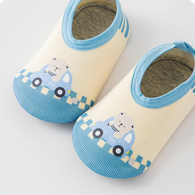 Children's Non-slip Soft Sole Floor Shoes Cartoon Toddler Shoes Socks For Boys Girls Kids Spring Summer Thin Baby First Walkers
